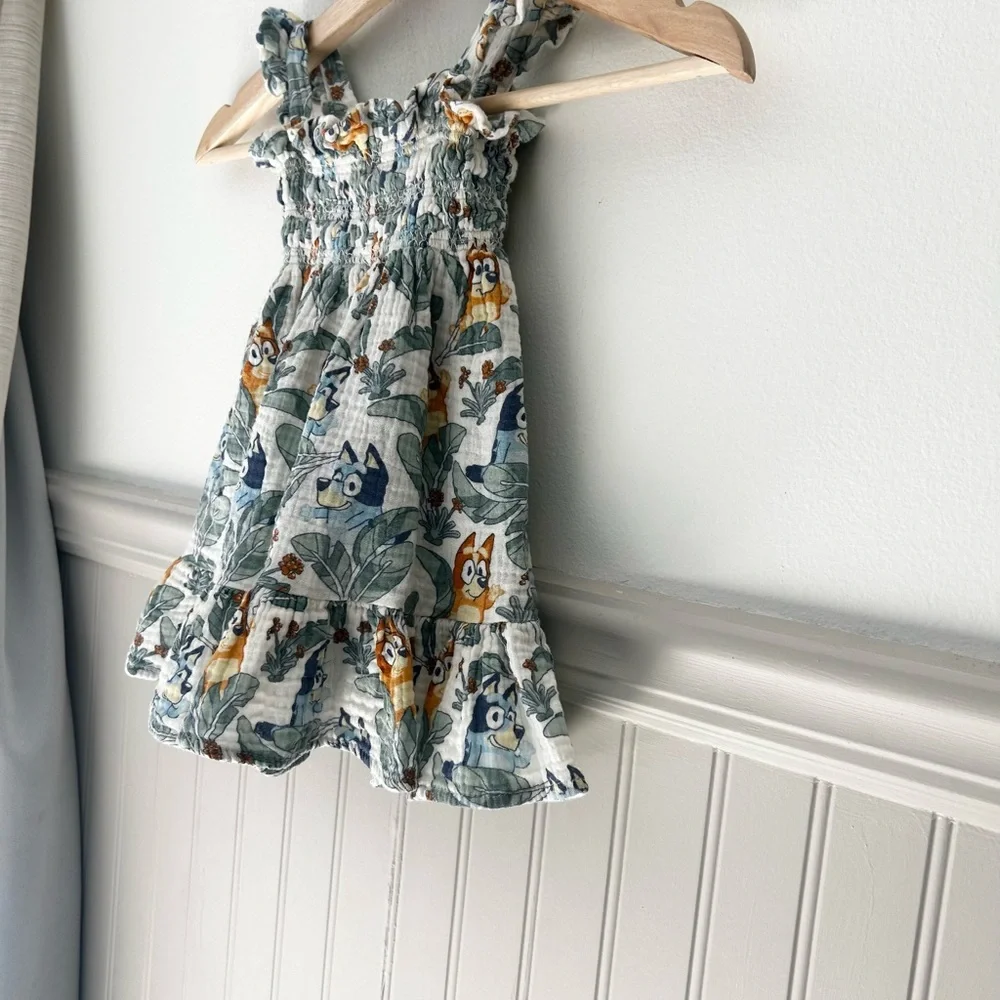 Bluey Girls 12 Months Bingo Bluey Casual Cotton Dress